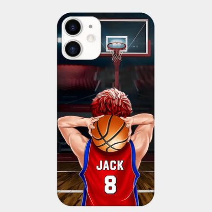 PERSONALIZED BASKETBALL PLAYER PHONE CASE, GIFT FOR BASKETBALL LOVERS