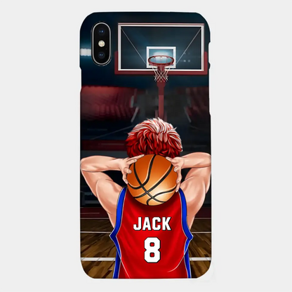 PERSONALIZED BASKETBALL PLAYER PHONE CASE, GIFT FOR BASKETBALL LOVERS