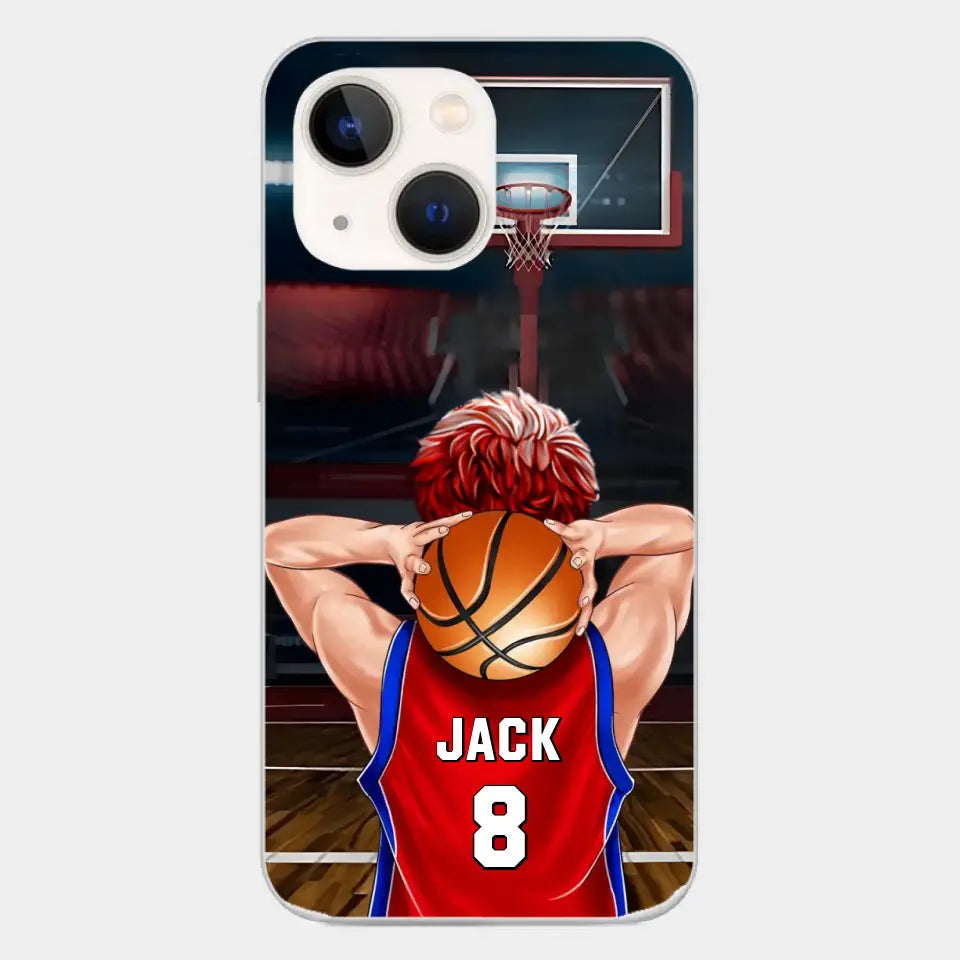 PERSONALIZED BASKETBALL PLAYER PHONE CASE, GIFT FOR BASKETBALL LOVERS