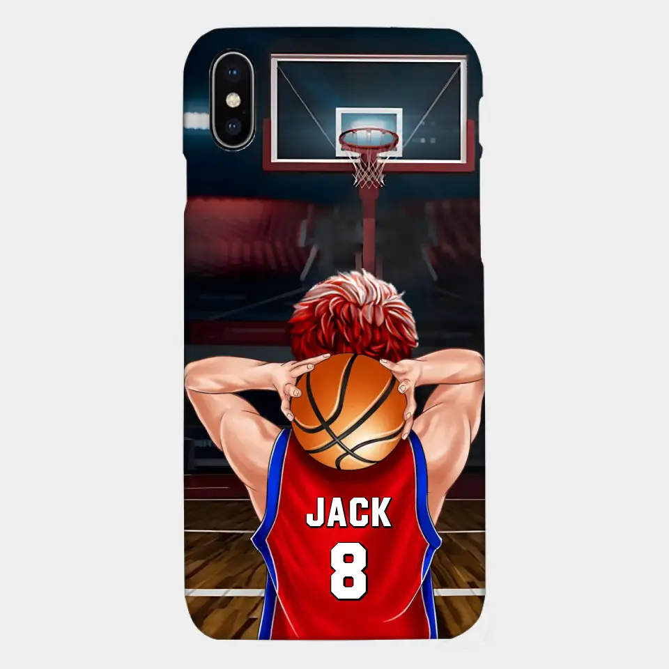 PERSONALIZED BASKETBALL PLAYER PHONE CASE, GIFT FOR BASKETBALL LOVERS