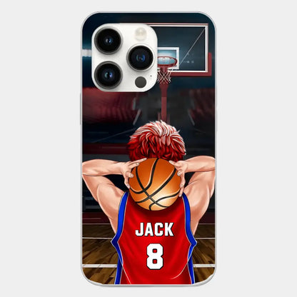 PERSONALIZED BASKETBALL PLAYER PHONE CASE, GIFT FOR BASKETBALL LOVERS