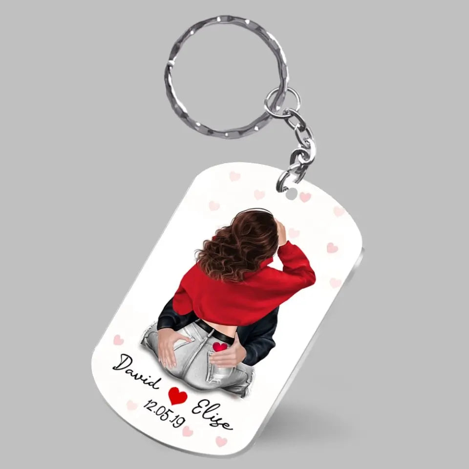 You Have My Heart And My Ass - Personalized Keychain - Valentine Gift For Couple