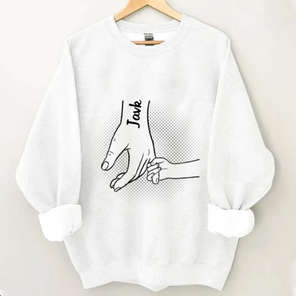 Hand in Hand, I Will Always Protect You All - Family Personalized Custom Unisex clothes - Father's Day Gifts For Dad, Grandpa