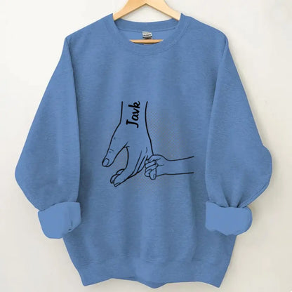 Hand in Hand, I Will Always Protect You All - Family Personalized Custom Unisex clothes - Father's Day Gifts For Dad, Grandpa