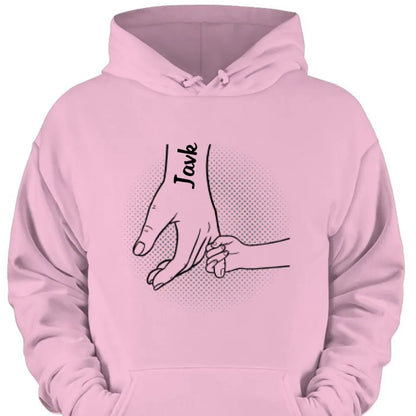 Hand in Hand, I Will Always Protect You All - Family Personalized Custom Unisex clothes - Father's Day Gifts For Dad, Grandpa