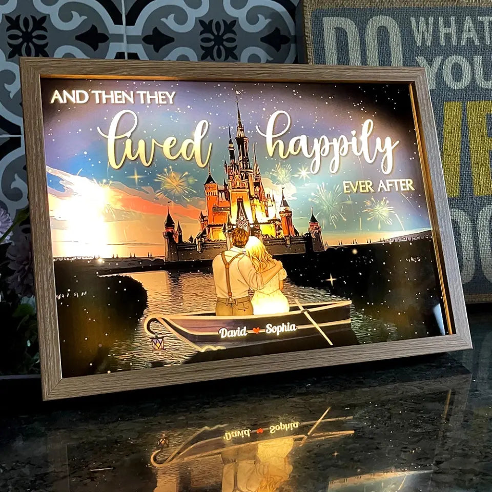 They lived happily ever after Personalized lightweight photo frames, posters, couple gifts