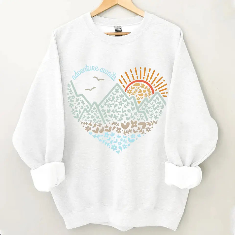 Adventure Awaits Clothes, Camping, Mountain, Hiker, Nature Lover Gift, Vacation Clothes