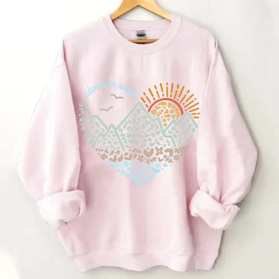 Adventure Awaits Clothes, Camping, Mountain, Hiker, Nature Lover Gift, Vacation Clothes