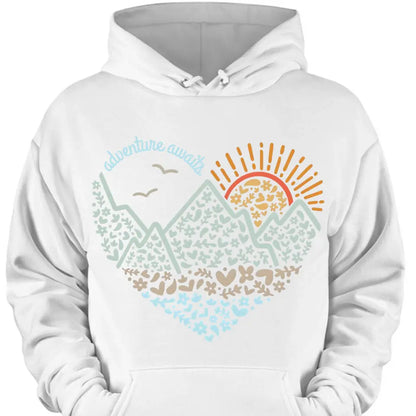 Adventure Awaits Clothes, Camping, Mountain, Hiker, Nature Lover Gift, Vacation Clothes