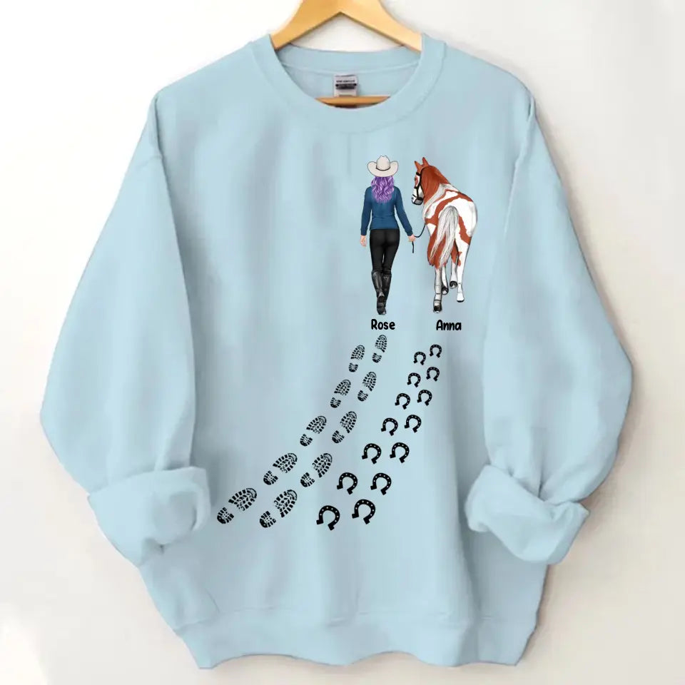 Personalized Horse Girl Custom Name Horse Lover Gift Clothes 2D Printing