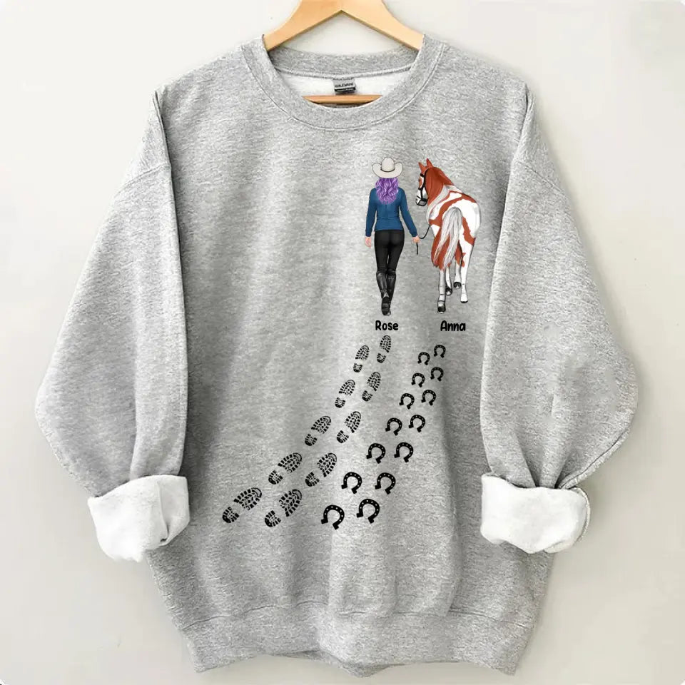 Personalized Horse Girl Custom Name Horse Lover Gift Clothes 2D Printing