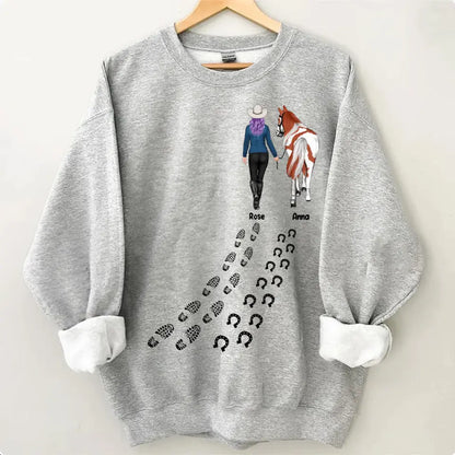 Personalized Horse Girl Custom Name Horse Lover Gift Clothes 2D Printing