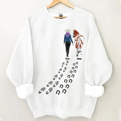 Personalized Horse Girl Custom Name Horse Lover Gift Clothes 2D Printing