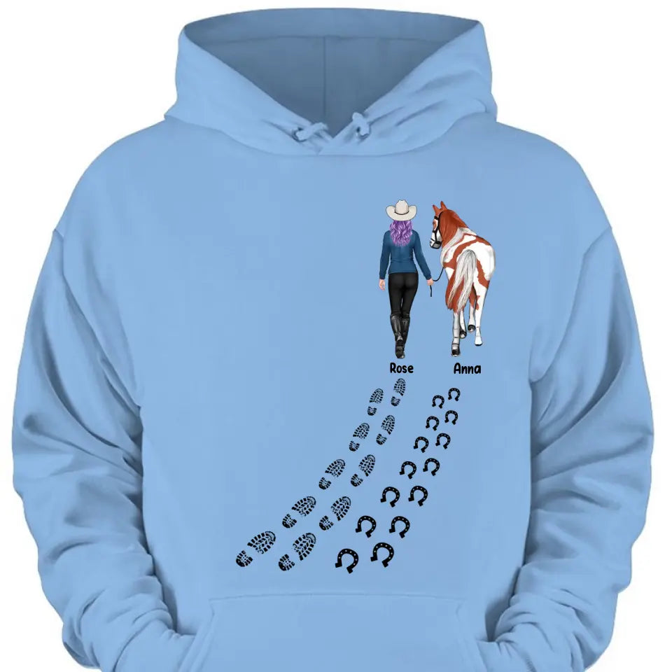 Personalized Horse Girl Custom Name Horse Lover Gift Clothes 2D Printing