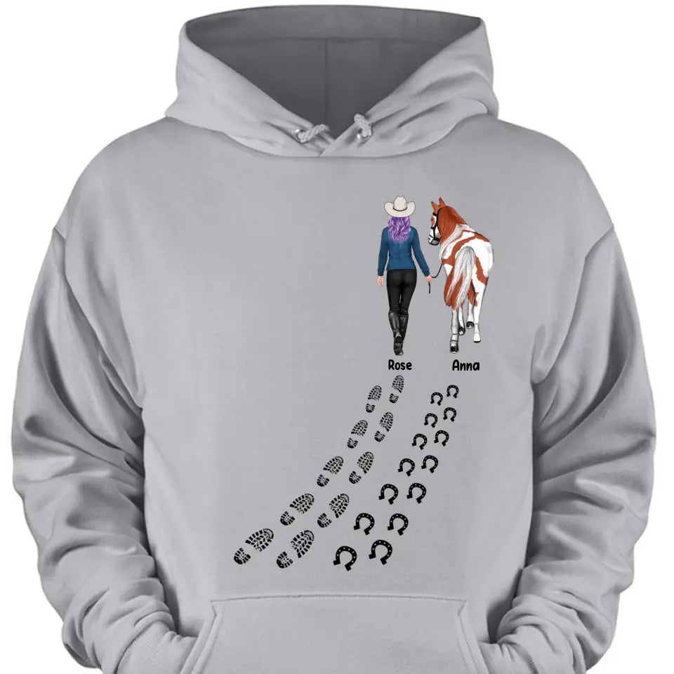 Personalized Horse Girl Custom Name Horse Lover Gift Clothes 2D Printing