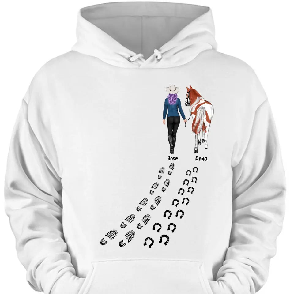 Personalized Horse Girl Custom Name Horse Lover Gift Clothes 2D Printing