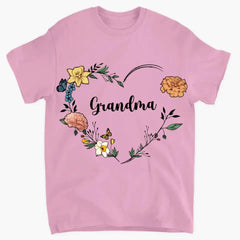 Custom Grandma Birth Month Flower Shirt