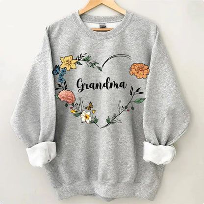 Custom Grandma Birth Month Flower Shirt