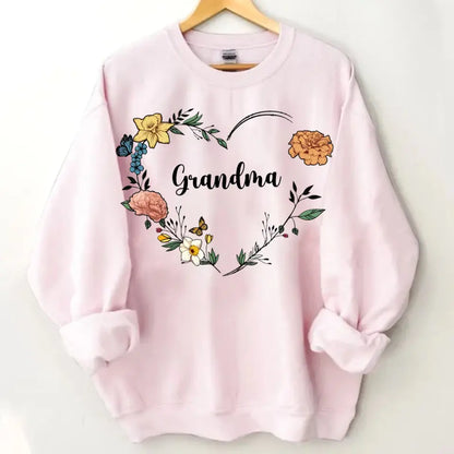 Custom Grandma Birth Month Flower Shirt