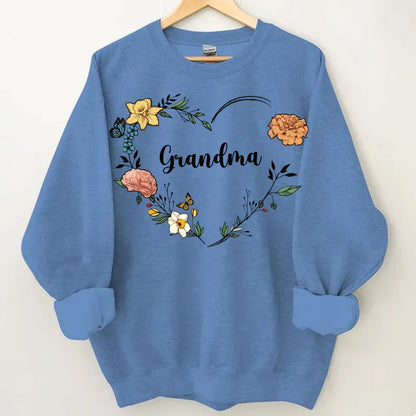 Custom Grandma Birth Month Flower Shirt