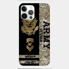 Personalized US Military Logo Custom Name Phonecase Printed