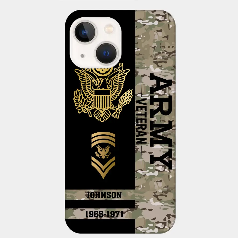 Personalized US Military Logo Custom Name Phonecase Printed