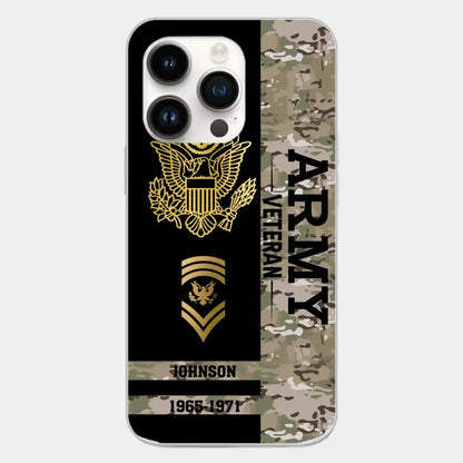 Personalized US Military Logo Custom Name Phonecase Printed