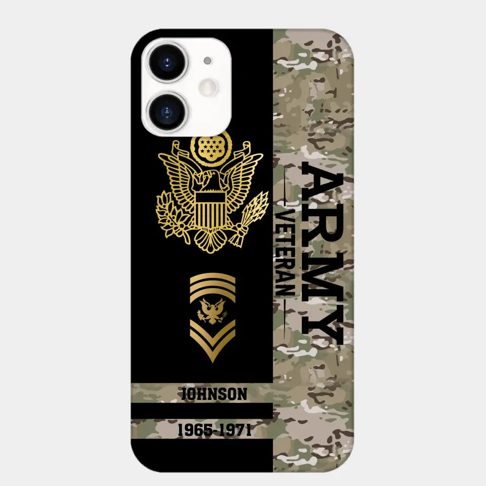 Personalized US Military Logo Custom Name Phonecase Printed