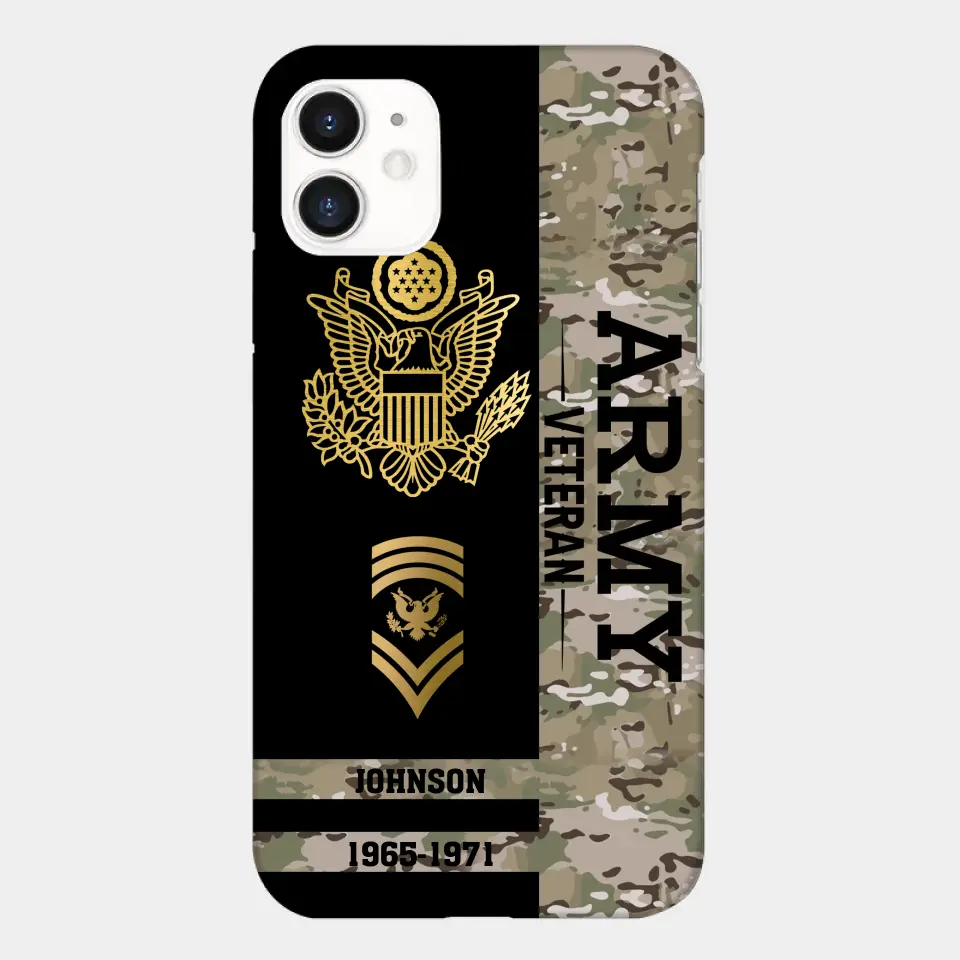 Personalized US Military Logo Custom Name Phonecase Printed