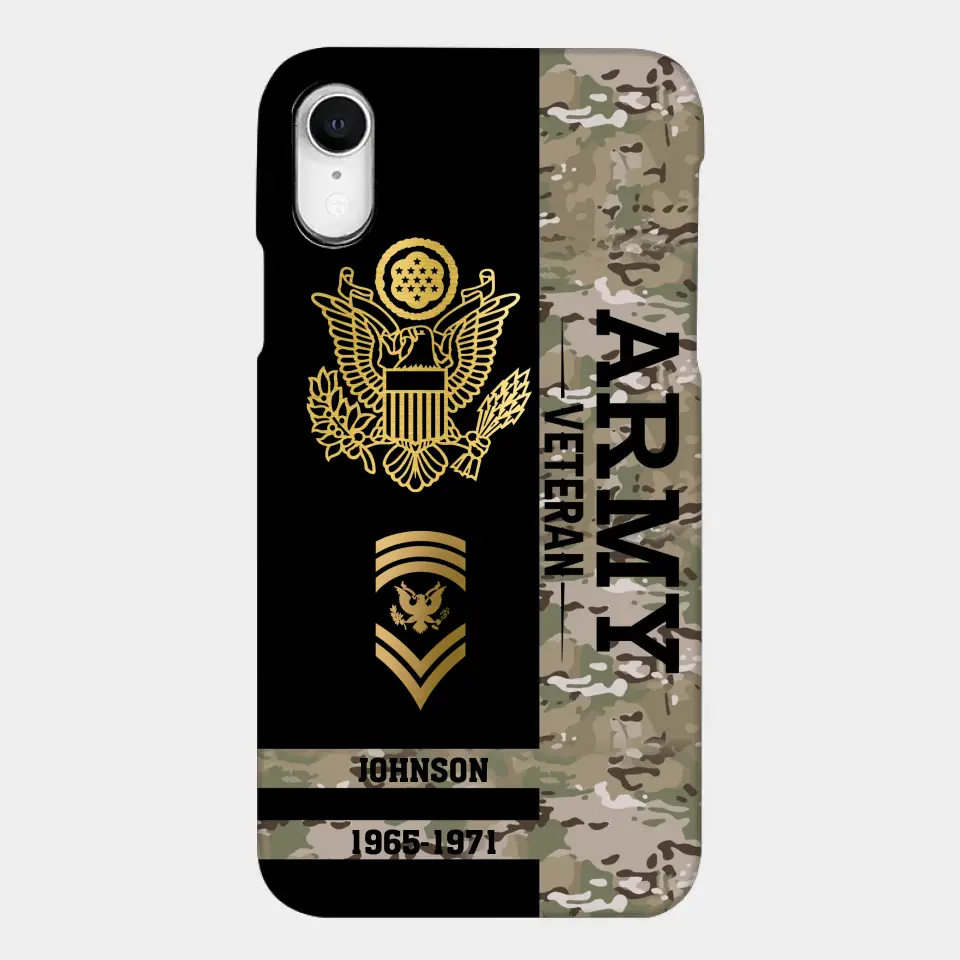 Personalized US Military Logo Custom Name Phonecase Printed