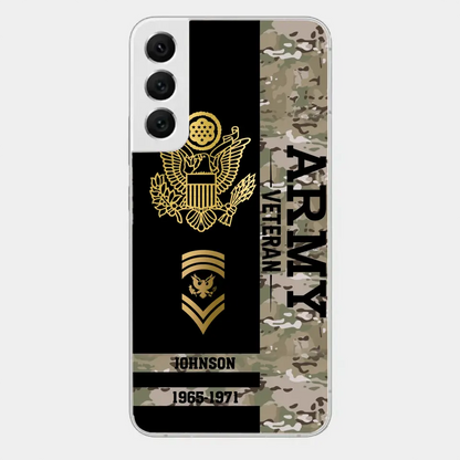 Personalized US Military Logo Custom Name Phonecase Printed