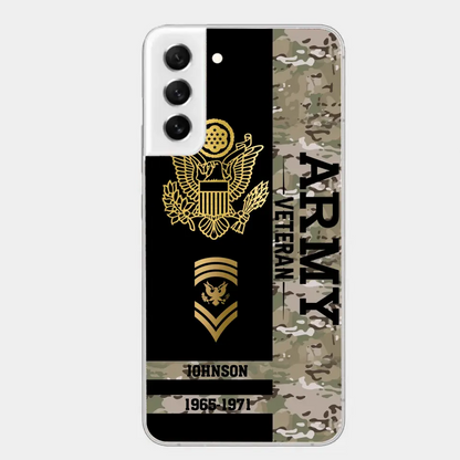 Personalized US Military Logo Custom Name Phonecase Printed