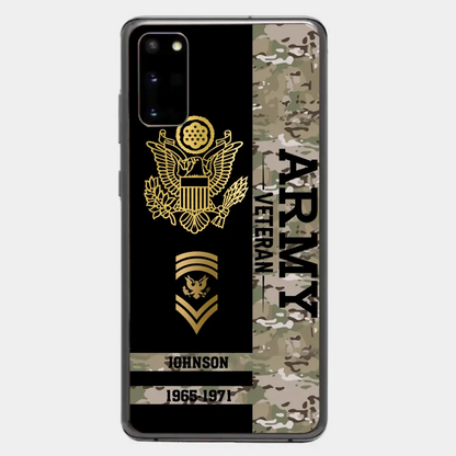 Personalized US Military Logo Custom Name Phonecase Printed