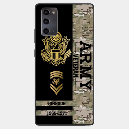 Personalized US Military Logo Custom Name Phonecase Printed
