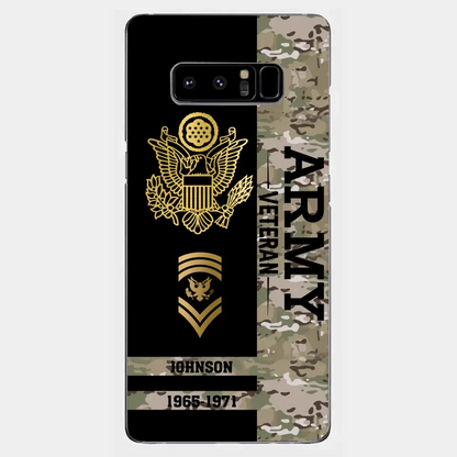 Personalized US Military Logo Custom Name Phonecase Printed