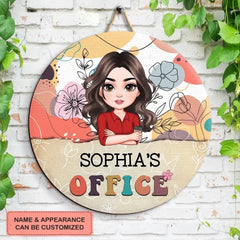 Personalized Custom Door Sign - Welcoming, Birthday Gift For Office Staff, Colleague - Welcome To My Office