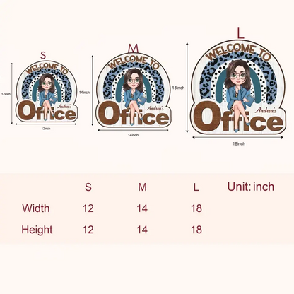 Personalized Custom Door Sign - Welcoming Gift For Office Staff, Colleague - Welcome To My Office Ver 3