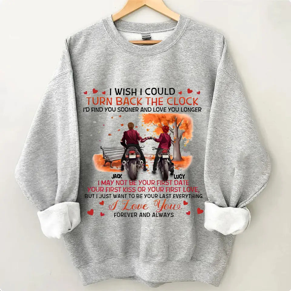 Personalized Couple Clothes - Gift Ideas for Couple/Him/Her/Valentine's Day - I wish I could turn back time