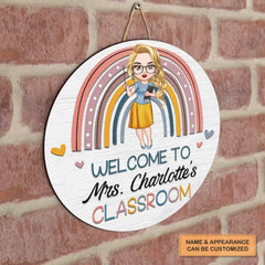 Personalized Door Sign - Gift For Teacher - Welcome To My Classroom