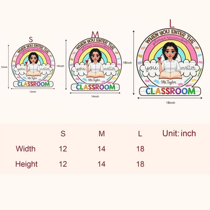 Personalized Custom Door Sign - Teacher's Day, Appreciation Gift For Teacher - Please Remember Teacher Door Sign