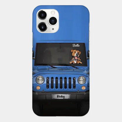 Love Puppy Kitten Pet Dog Cat Driving Colorful Car Personalized Phone Case