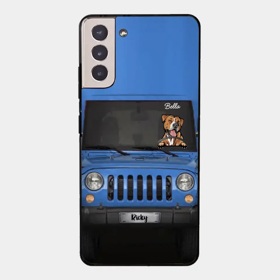 Love Puppy Kitten Pet Dog Cat Driving Colorful Car Personalized Phone Case