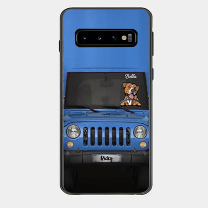 Love Puppy Kitten Pet Dog Cat Driving Colorful Car Personalized Phone Case