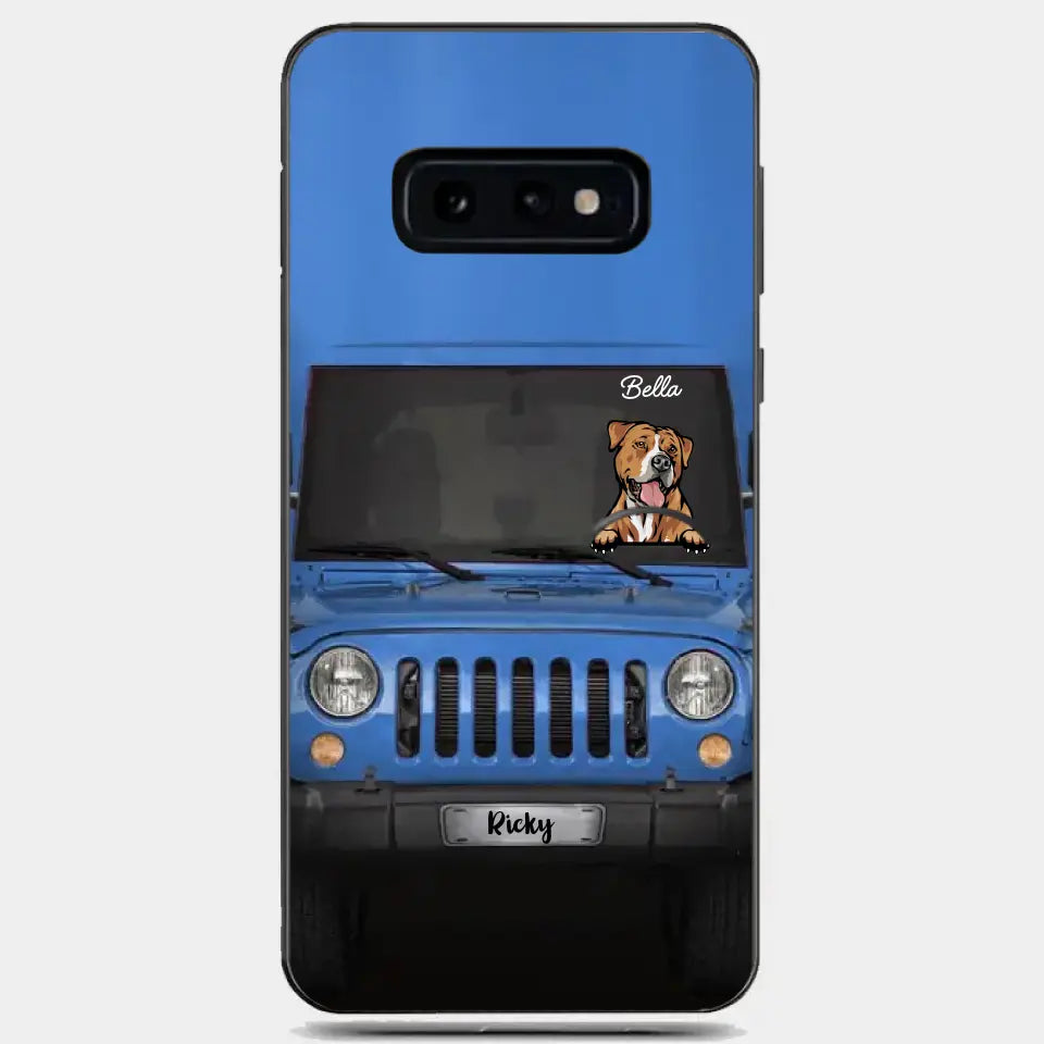 Love Puppy Kitten Pet Dog Cat Driving Colorful Car Personalized Phone Case