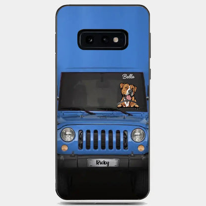 Love Puppy Kitten Pet Dog Cat Driving Colorful Car Personalized Phone Case