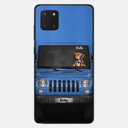 Love Puppy Kitten Pet Dog Cat Driving Colorful Car Personalized Phone Case