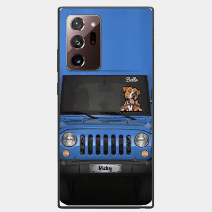 Love Puppy Kitten Pet Dog Cat Driving Colorful Car Personalized Phone Case