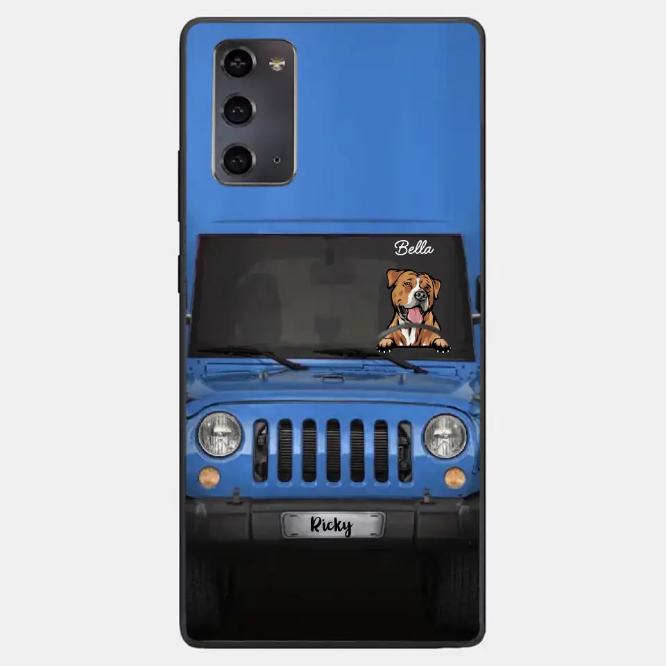 Love Puppy Kitten Pet Dog Cat Driving Colorful Car Personalized Phone Case