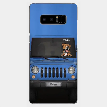 Love Puppy Kitten Pet Dog Cat Driving Colorful Car Personalized Phone Case