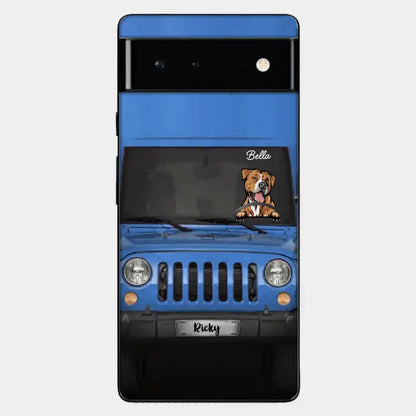 Love Puppy Kitten Pet Dog Cat Driving Colorful Car Personalized Phone Case